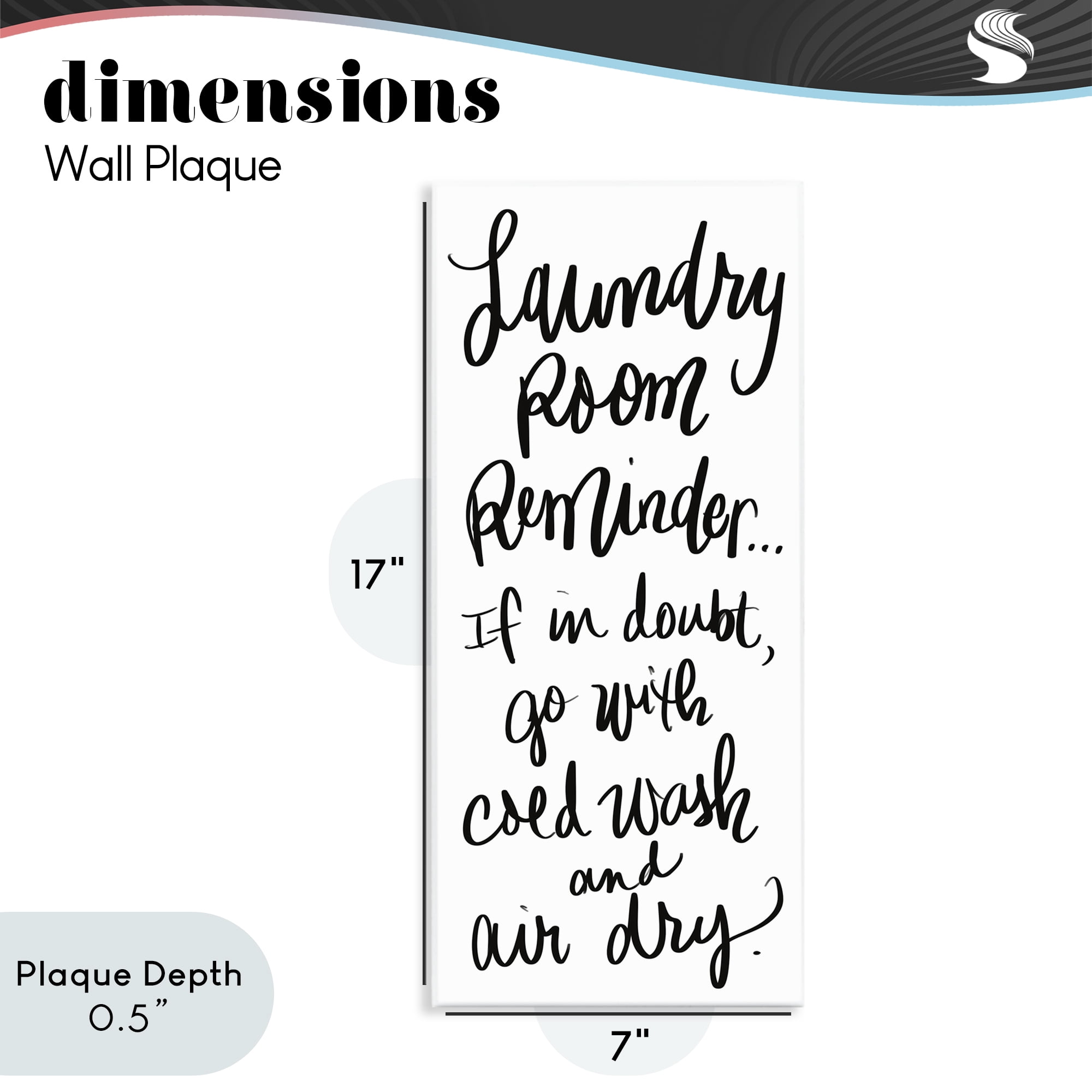 Stupell Industries If In Doubt Laundry Tip Wall Plaque Art, design by SD Graphics Studio