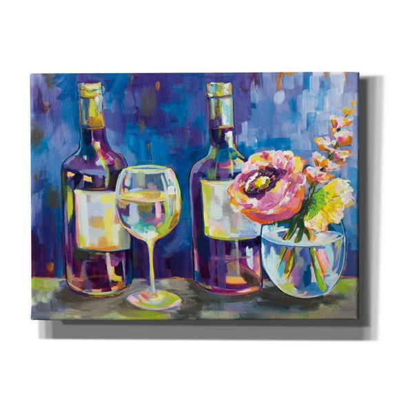 Epic Graffiti "Floral Party" by Jeanette Vertentes, Canvas Wall Art, 16"x12"