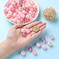 thumbnail image 3 of 100Pcs 15mm Pink Acrylic Bubblegum Round Beads for Necklace Bracelet Crafts Making, 3 of 6