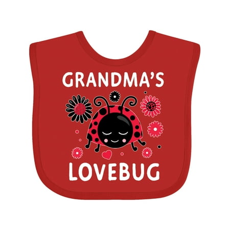 

Inktastic Valentine s Day Grandma s Lovebug Gift Baby Boy or Baby Girl Bib