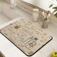 thumbnail image 3 of Dish Drying Mat, Coffee Text Absorbent Coffee Bar Mat for Countertops, Coffee Bar Accessories for Kitchen Counter Coffee Maker Coffee Pot Dining Room Decoration 18x24in, 3 of 7