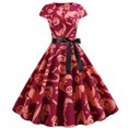 thumbnail image 1 of Vestidos Para Mujer Casual Vintage Manga Corta Años 50 Ama de Casa Fiesta de Noche Vestido de Graduación Odeerbi ODB146730, 1 of 8