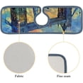thumbnail image 5 of SKYSONIC Faucet Absorbent Mat 4 Pcs Oil Painting London Tower Bridge Kitchen Faucet Splash Catcher Washable Counter Drying Pads Behind Faucet for Kitchen Bathroom, 5 of 7