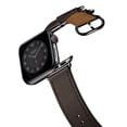 thumbnail image 3 of WFEAGL Apple Watch Band Genuine Leather iWatch Replacement Strap 38mm 40mm Coffee/Black, 3 of 9