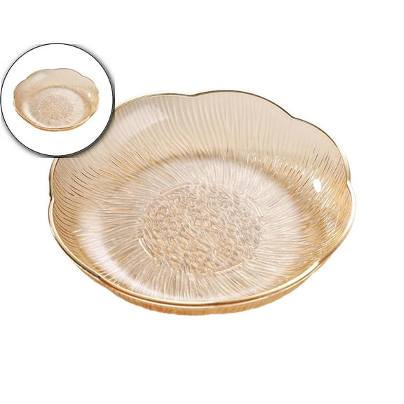 Dvruxg Clear Acrylic Salad Plates 6 Inch Dinner Dessert Plates, Round Appetizer Plates, Shallow Bowl Dishes for Restaurants - Ideal for Kitchen Pancakes, Steaks, Snacks