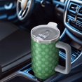 thumbnail image 6 of Green Christmas Snowflake Pattern Tumbler with Handle and Lid,40oz Double Wall Vacuum Insulated Tumbler,Cups Gift for Women and Men, 6 of 7