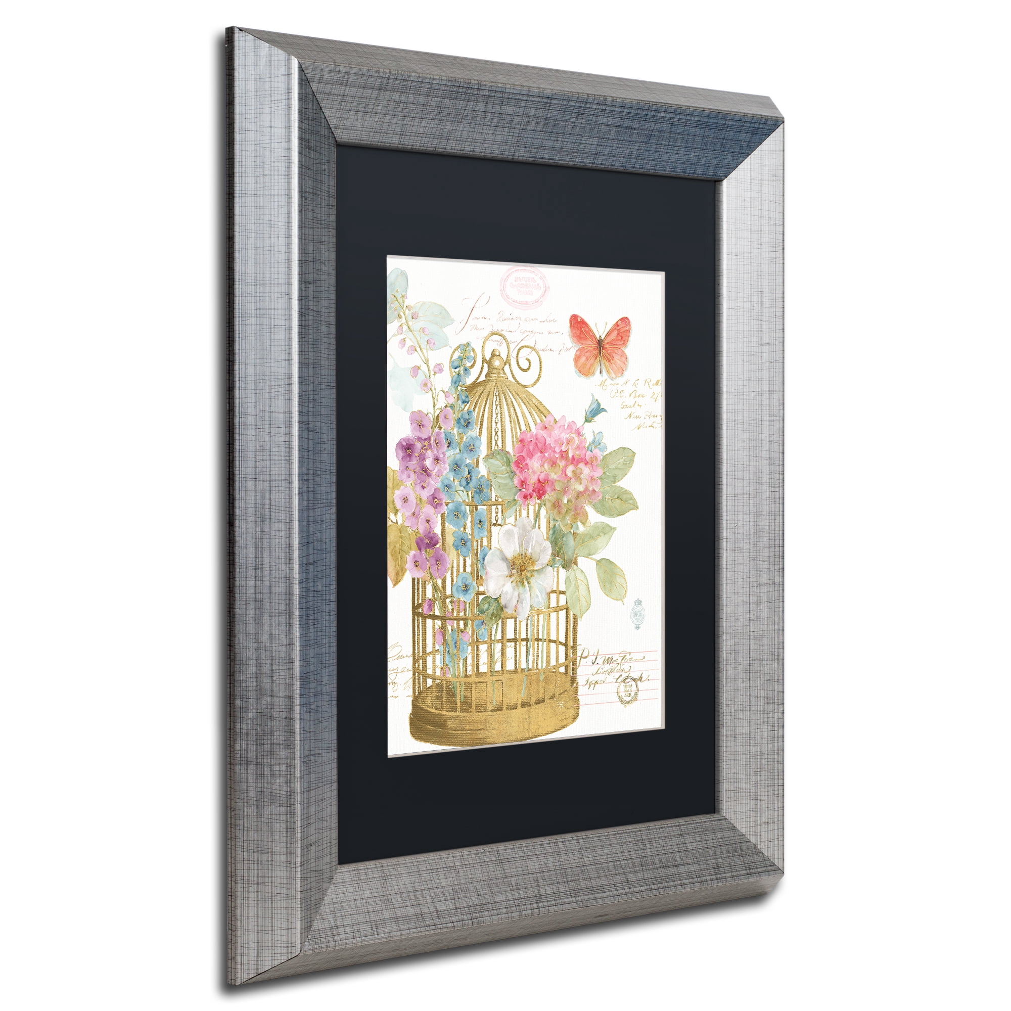 Lisa Audit 'Romantic Birdcage II' Matted Framed Art