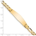 thumbnail image 3 of 14k Yellow Gold Bracelet ID Figaro 10 mm 7 in Soft Diamond Shape, 3 of 3