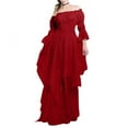thumbnail image 4 of Turilly Women's Long Sleeve Neck Dress Floor Length Cosplay Dress Plus Size Dress, 4 of 5