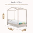 thumbnail image 3 of Delta Children Poppy House Wood Twin Bed, Platform Bed - No Box Spring Needed, Natural Sandstone, 3 of 9