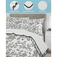 thumbnail image 4 of Quilts Queen Size, Farmhouse Flowers Soft Comforter Bedding Set for Bed, Pastoral Vintage Leaf Spring Summer Lightweight Quilted Bedspread with Pillow Cover(2 Pieces) for All Season, 90x96 Inch, 4 of 6