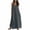 Gray, variant on Ygbgbb Women's Summer Solid Cotton Linen V-Neck Sleeveless Dress Casual Side Slit Simple Loose Fit Midi Summer Sundress Navy S