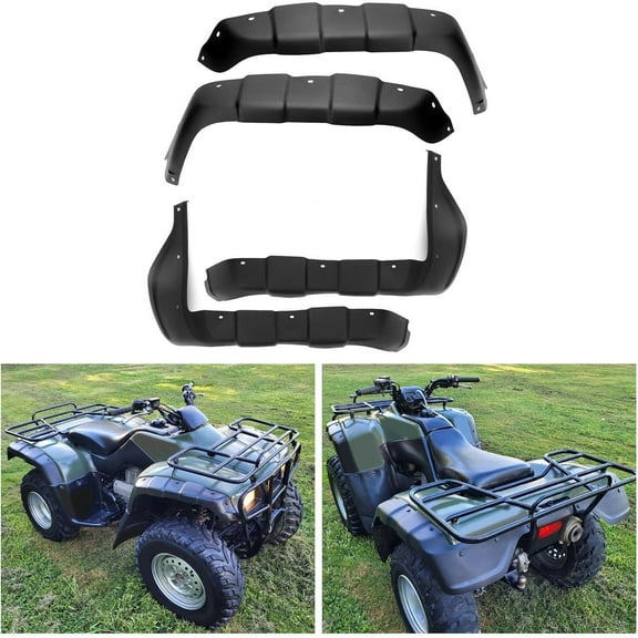 KOJEM Fender Flares Mud Guard Compatible with 2000-2003 Honda TRX350TM TRX350TE TRX350FM TRX350FE Black Splash Guard 4Pcs
