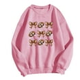 thumbnail image 2 of Plus Size Sweatshirts for Women Fall Oversized Long Sleeve Crew Neck Soft Graphic Tops Pink L, 2 of 4