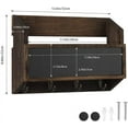 thumbnail image 2 of Mail Sorter, Wall Mounted Storage Rack and Keychain Organizer with Blackboard, 2 of 3