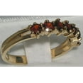 thumbnail image 3 of LBG 14k Yellow Gold Natural Garnet Womans Eternity Ring - Size 6.75, 3 of 4