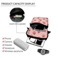 thumbnail image 4 of POLERO Pink Strawberry Print Lightweight Crossbody Purse, Polyester Crossbody Bags with Zipper Mobile Phone Shoulder Bag for Travel Shop, 4 of 7
