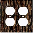 thumbnail image 3 of Metal Light Switch Plate Outlet Cover Tree Bark Wallpaper WOD003, 3 of 13