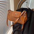thumbnail image 3 of Bolsos para las axilas de mujer, novedad de 2024, bolsos de hombro versátiles con lazo de cuero retro para mujer, bolsos de diseñador para viajar al trabajo, bolso para mujer, 3 of 5
