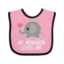 Inktastic My Mawmaw Loves Me Grandchild Gift Boys or Girls Baby Bib