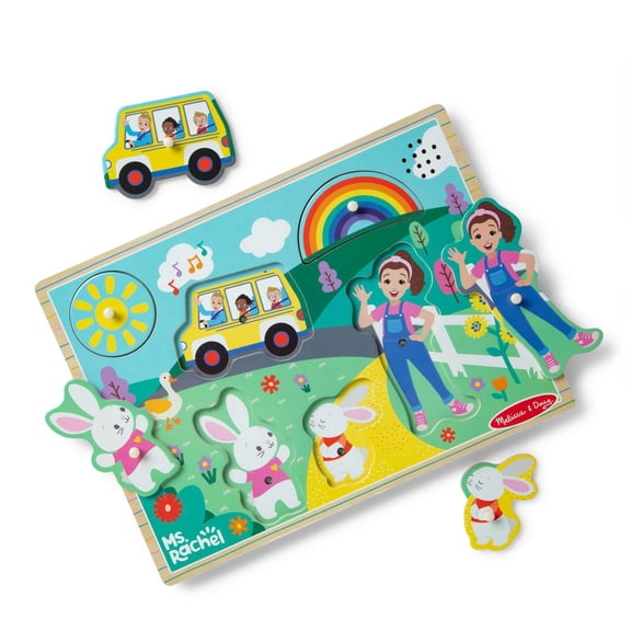 Melissa & Doug, Puzzle musical en bois Ms. Rachel, jouet éducatif pour bébés et tout-petits - certifié FSC