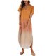 thumbnail image 1 of Vestido de Manga Corta para las Mujeres, Vestido Casual de Cuello en V de Bolsillo de Impresión de Moda Sexy Hecho de Poliéster Ligero para el Verano, Vestido de Verano para las Mujeres, 1 of 5