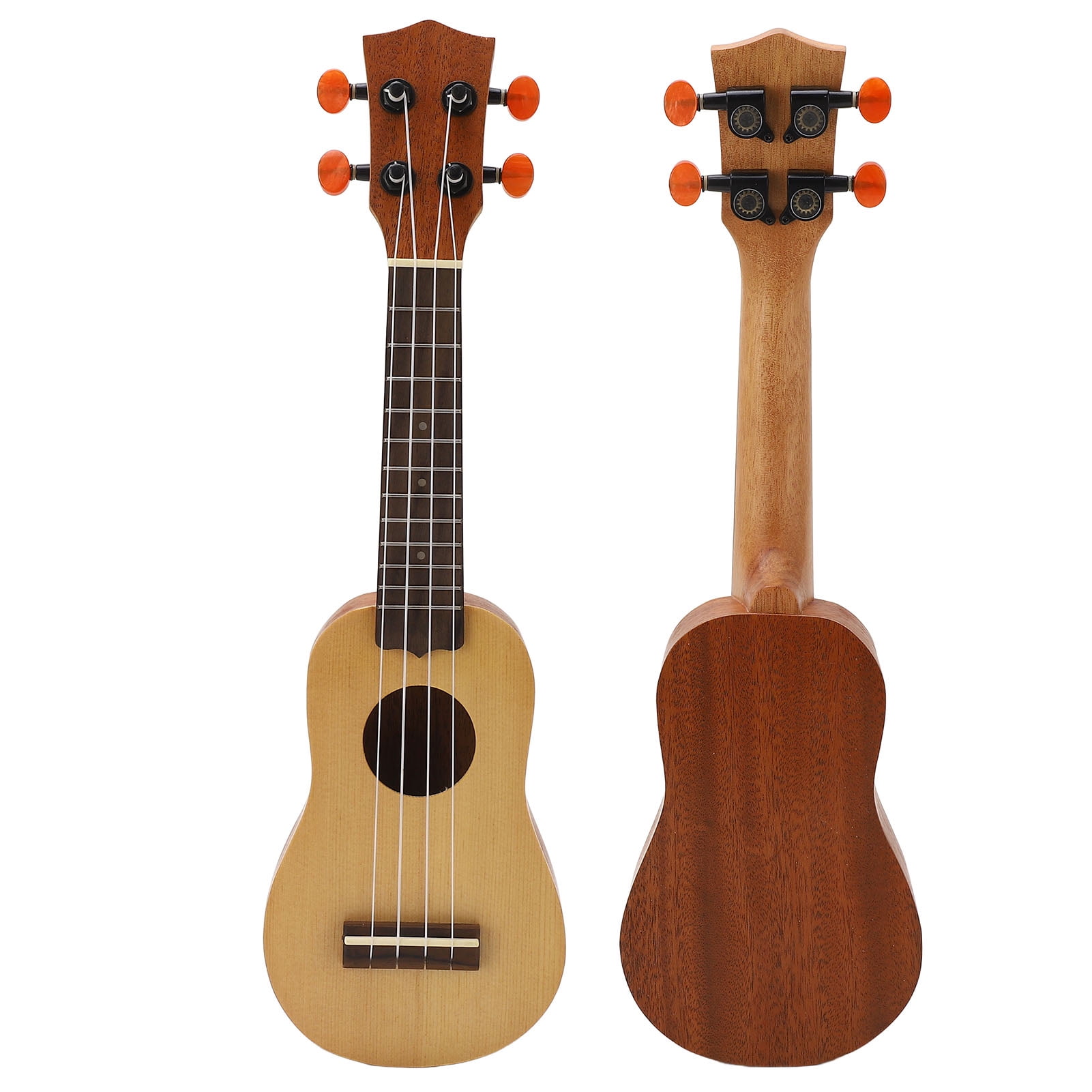 BIMZUC 16 Inch Solid Spruce Wood Ukulele Mini Concert 4 String Guitar for Beginners & Professionals