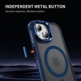 thumbnail image 2 of Magnetic Stand for iPhone 14 Case Compatible with MagSafe, [Military Grade Drop Tested][Built in Lens Folded Kickstand] Shockproof Protective Anti-Fingerprint Slim Matte Case,Blue, 2 of 8