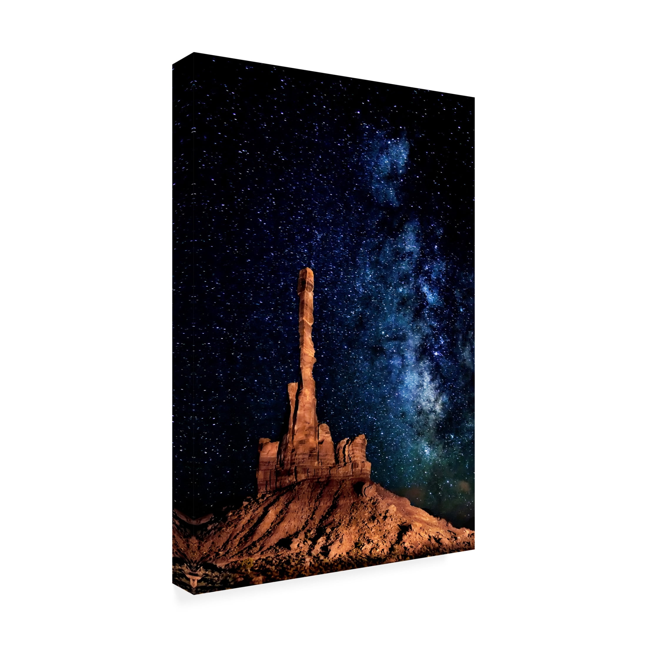 Trademark Fine Art David Drost A Totem Pole Night Sky Canvas Wall Art