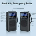 thumbnail image 4 of Portable AM FM SW, 3 Band Pocket Radio, Personal Transistor Radios 2AA Battery Operated with Emergency LED Flashlight, 3.5mm Earphone Jack, Back Clip, Large Speaker for Indoor Outdoor Emergency Use, 4 of 8