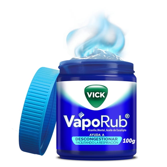 Vick VapoRub alivia rápido la congestión nasal para respirar mejor 100g