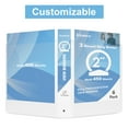 thumbnail image 3 of Comix Sturdy 2 inch 3 Ring View Binder, 2" Round Ring with 450-Sheet Capacity,6-Pack White 2mm-thick, 3 of 6