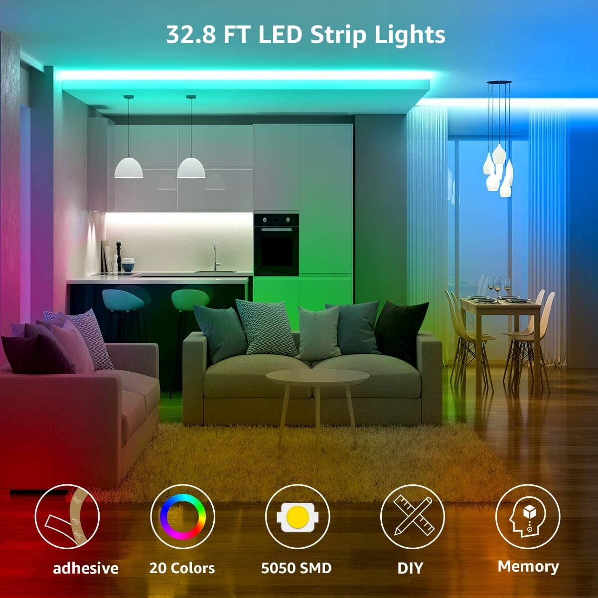 multicolor room lights