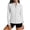 White, variant on hotojiny Women's Workout Jacket Lightweight Zip up UPF 50 Yoga Slim Fit Tops Mock Neck Cropped Athletic Tee Shirt