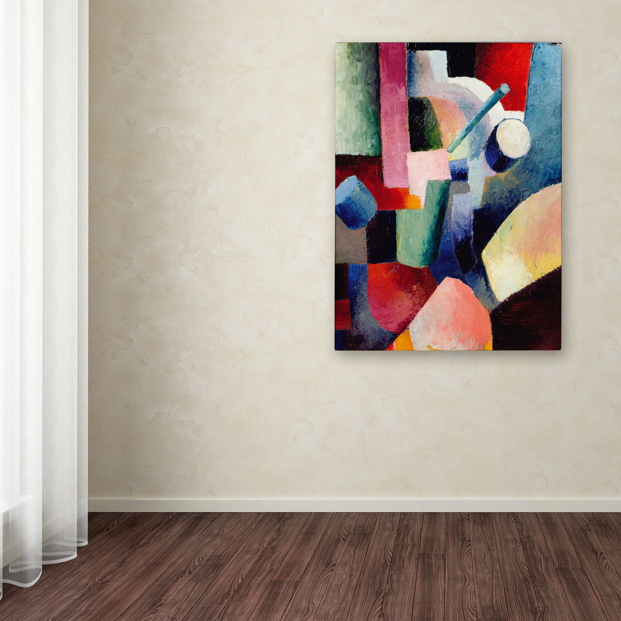 Trademark Fine Art 'Colored Composition Of Forms' Canvas Art by August Macke