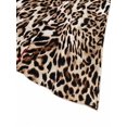 thumbnail image 4 of Womens Leopard Print Shirt Dress With Red Contrast Trim, Short Sleeve, Button Front, Maxi Length, 4 of 5