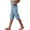 Light Blue, variant on Vivianyo HD Women's Elastic Waist Linen Blend Capri Pants, Casual Cropped Straight Leg Pants with Pockets, Women's Black, Sizes S-3XL