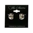 thumbnail image 2 of Mi Amore Crystal Accented Post-Earrings Silver-Tone, 2 of 4