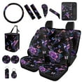 thumbnail image 2 of XYZCANDO Hummingbird Rose Fender Cover Car Coasters Car Cushion Cover Armrest Cover Steering Wheel Cover Lipstick Cover Trash Can Armrest Cover Seat Belt Cover Keychain Interior Decor, 2 of 7