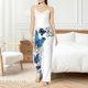 thumbnail image 4 of Balery Blue Flying Butterflies Pantalones de pijama para mujer, pijamas ultraligeros, pantalones de estar por casa-Small, 4 of 6