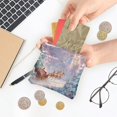 thumbnail image 5 of PU Leather Coin Purse Wallet Compact Water-Resistant Card Cases Money Organizers Santa Claus in Sleigh, 5 of 7