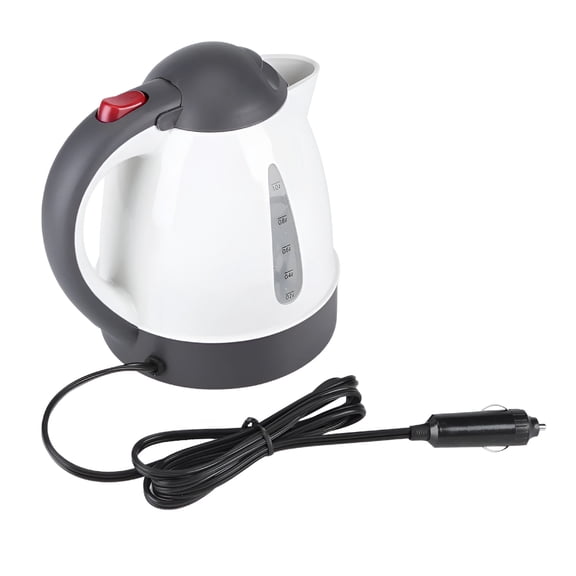 HIBIBUD 1000Ml 12V Portable Car Kettle Cigarette Lighter Plug Water Heater Bottle for Tea Coffee Travel Water Kettle