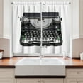 thumbnail image 2 of Ambesonne Typewriter Kitchen Curtains, Antique Writing Device, 55"x39", Grey Fern Green, 2 of 3