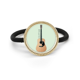 thumbnail image 1 of Instrumento de guitarra Cinta para el pelo de metal plateado y tocado de goma, 1 of 3