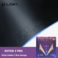 thumbnail image 2 of LOKI RXTON 3 PRO Table Tennis Rubber for Racket Sticky and Pimples-in ITTF Approved Ping Pong Rubber with High Density Sponge Black 3 pro, 2 of 6