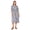 Dark Blue, variant on Women's Floral Tie Neck Lantern Sleeve Midi Dress 100% Rayon Fabric for Effortless Everyday Chic and Stylish Weekend