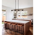 thumbnail image 5 of Millennium Lighting 4-light Metal Island Light in Matte Black/Wood Grain, 5 of 5