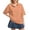 Orange #42, variant on Dresfit Womens Golf Shirts Short Sleeve Button Down Polo Shirts Summer 2026 Striped Back To School Graphic Tees Oversized Collared Loose Golf Tops M
