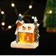 thumbnail image 1 of Nuevas decoraciones navideñas de resina, casa pequeña de Navidad, micropaisaje luminoso, pieza de decoración para casa de nieve, regalo de Navidad, 1 of 4