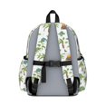 thumbnail image 3 of Dinosaur and Volcano White Pattern Cute School Backpack with Padded Back and Adjustable Shoulder Straps 13.4"x11"x4.7", 3 of 5